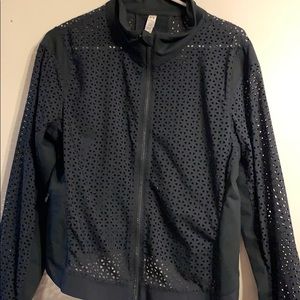 Under Armour black zip up jacket with cutouts XL